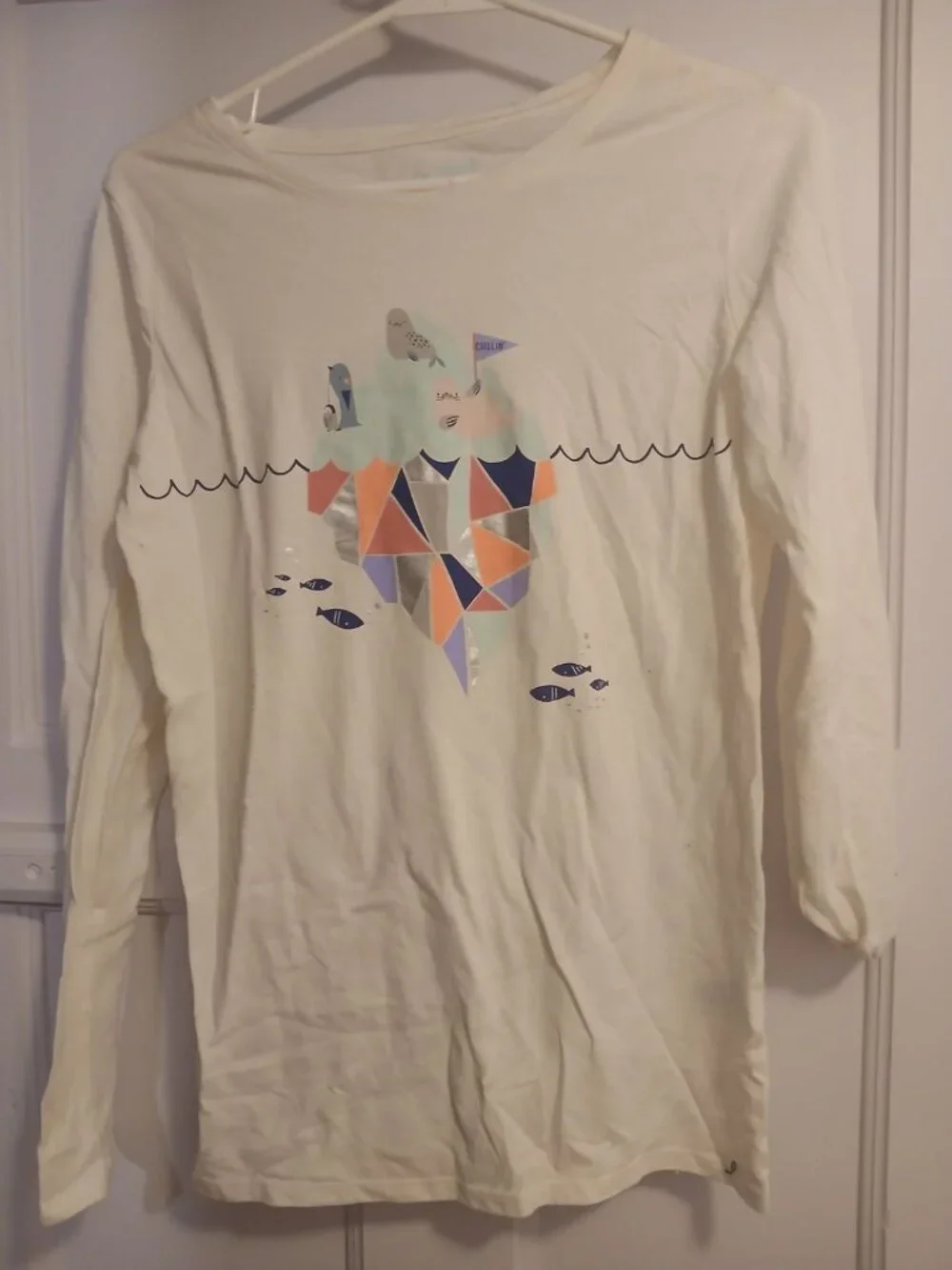 Cat & Jack Girls XL 14/16 Long Sleeve White Shirt